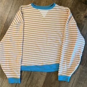 Free People Classic Striped Oversized Crewneck
